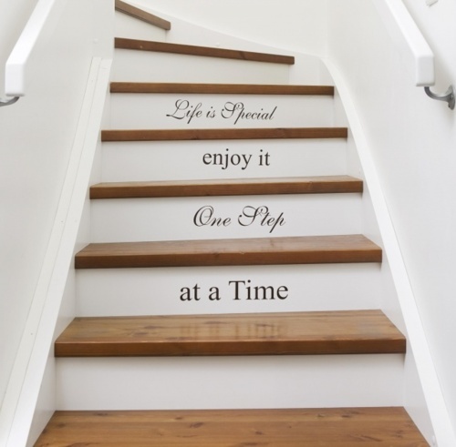 Ideas decoración escaleras con mensaje