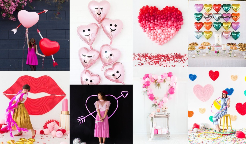 Decoración con globos San Valentín