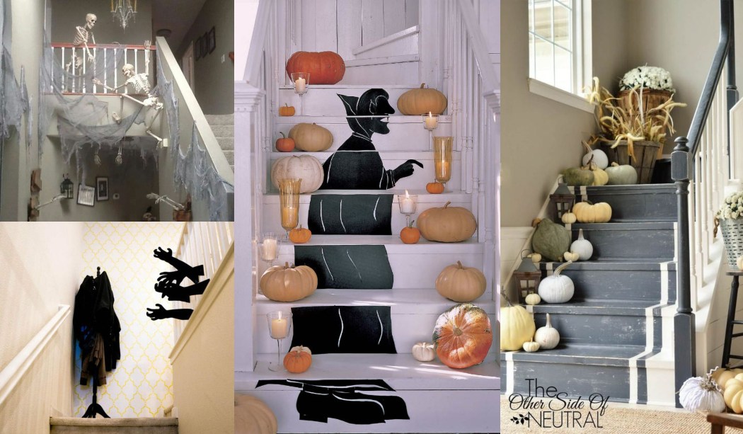 Decoración escaleras Halloween 