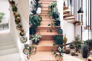 Decorar escaleras con plantas ideas