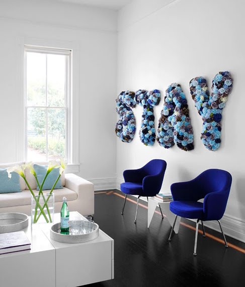 Decorar con letras ¿o con flores?