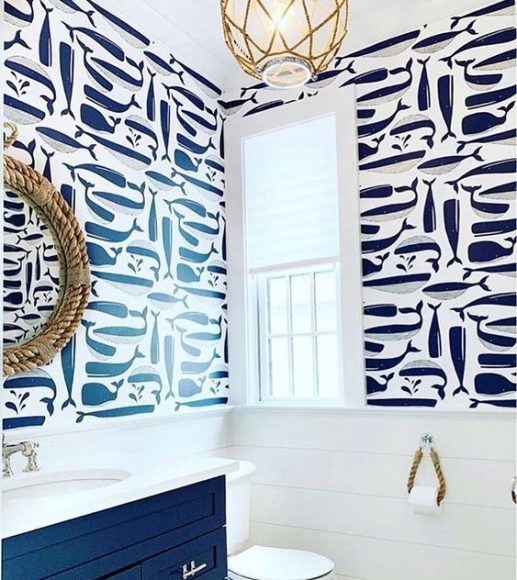 Baños marineros de estilo náutico, playa, decoración hogar Decoralia.es