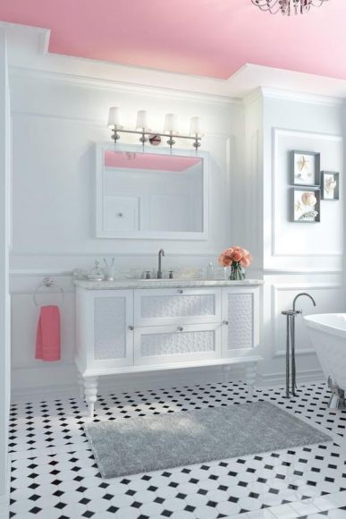 ¿Te atreverías con un baño rosa? 21 Baños de color rosa