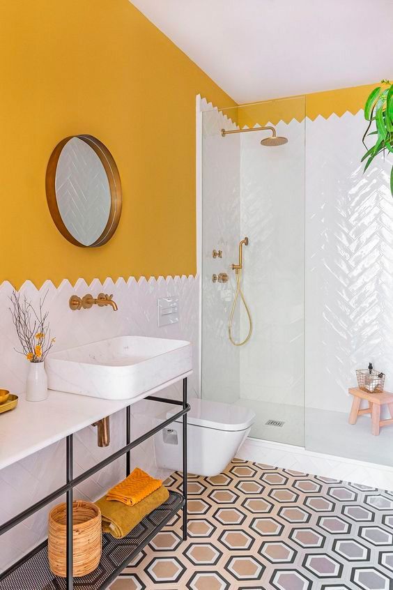 Baños alicatados a media altura ¡Lo último en decoración de baños!