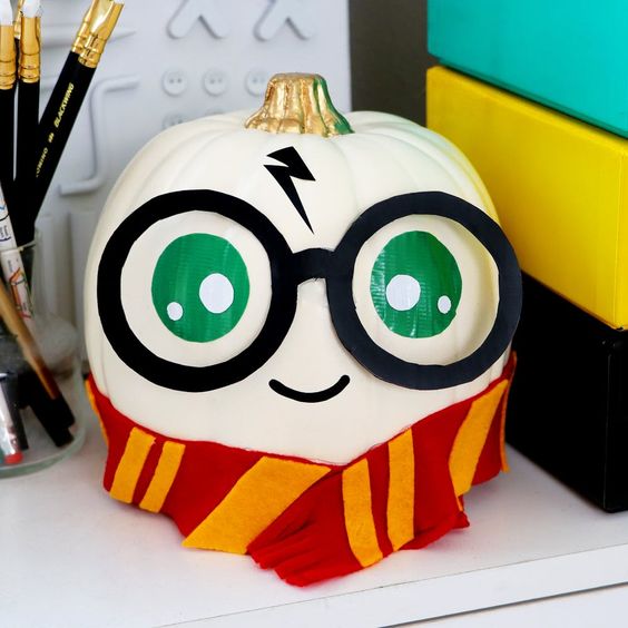 Decoración calabaza Harry Potter