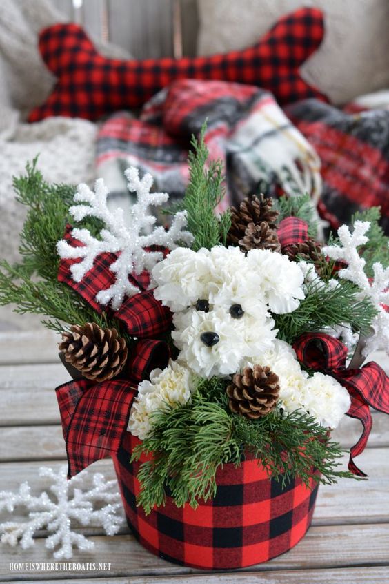 Centros florales graciosos de navidad