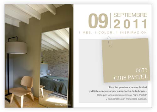 Color gris pastel para Septiembre