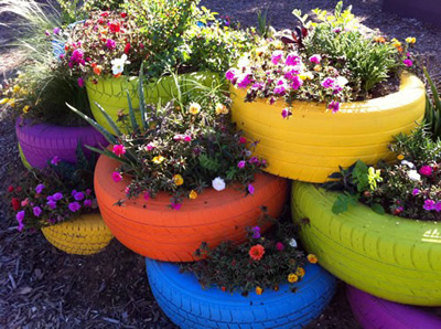 Ideas para decorar el jardín reciclando