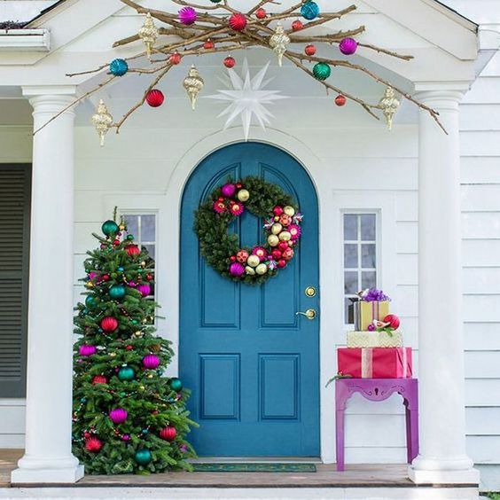 Puertas decoradas de Navidad