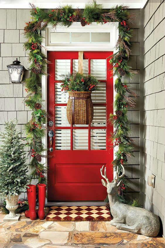 Decoración de puertas de Navidad