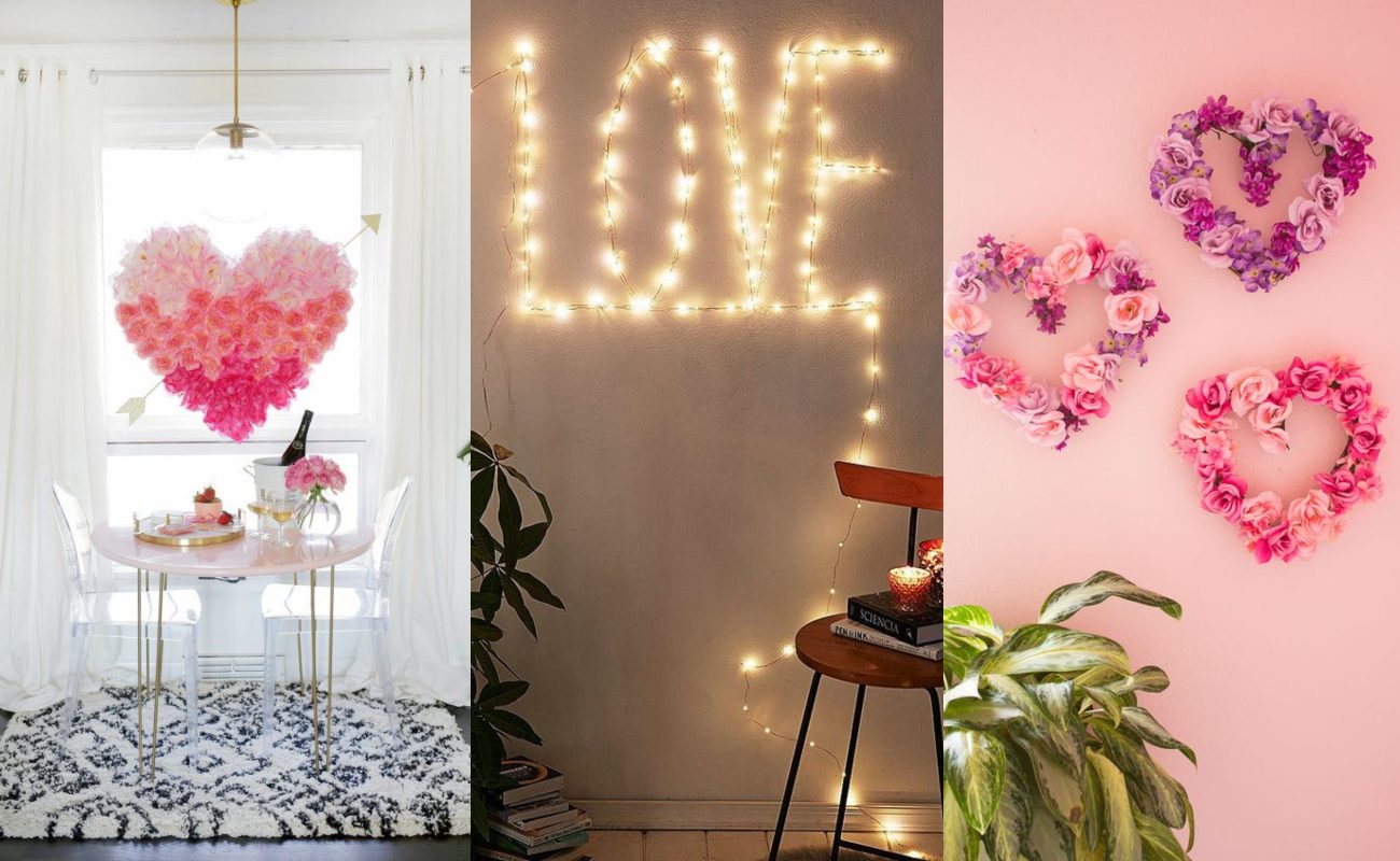 Decoración romántica para el día de los enamorados