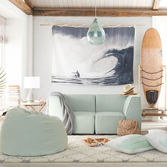 Decoración estilo surfero