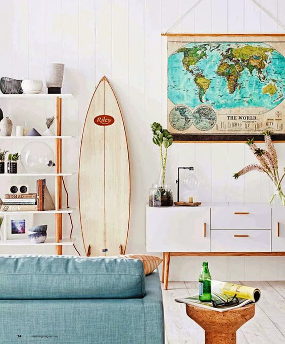 Decorar con tablas de surf