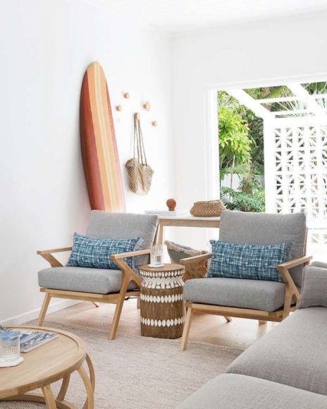 Decorar con tablas de surf, genial idea para apartamentos de playa