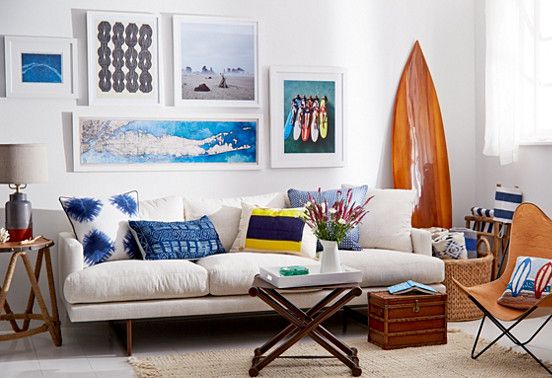 Decorar con tablas de surf, genial idea para apartamentos de playa