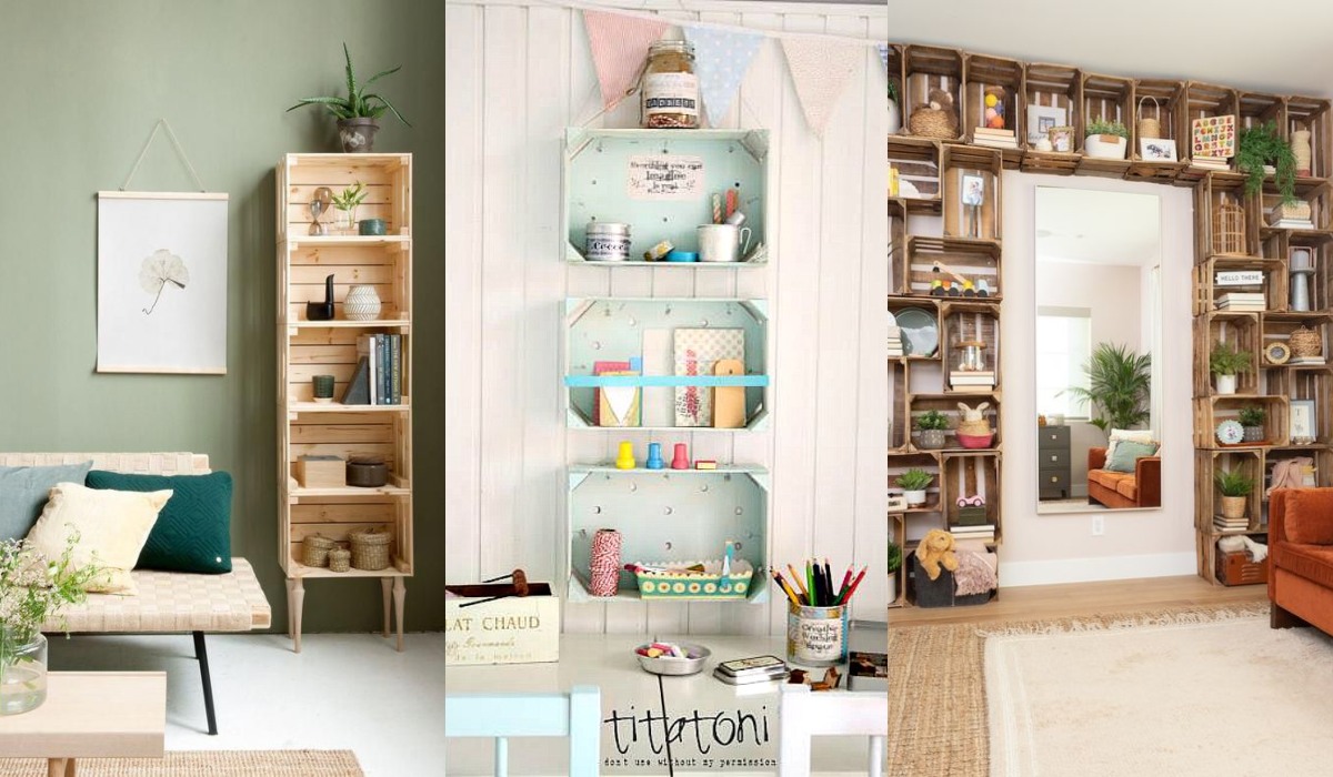 Decorar con cajas de frutas