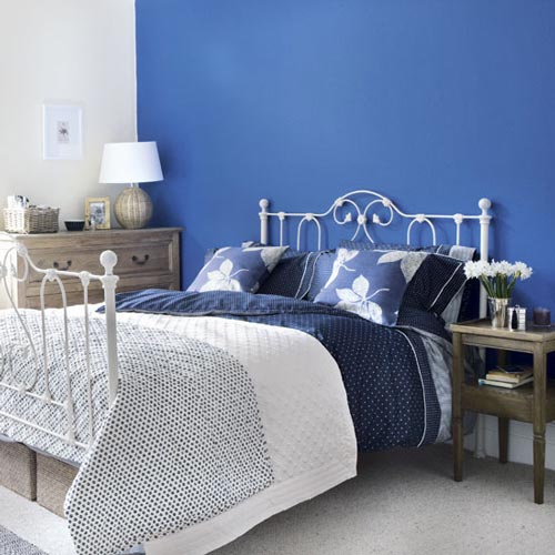 Dormitorios decorados en azul