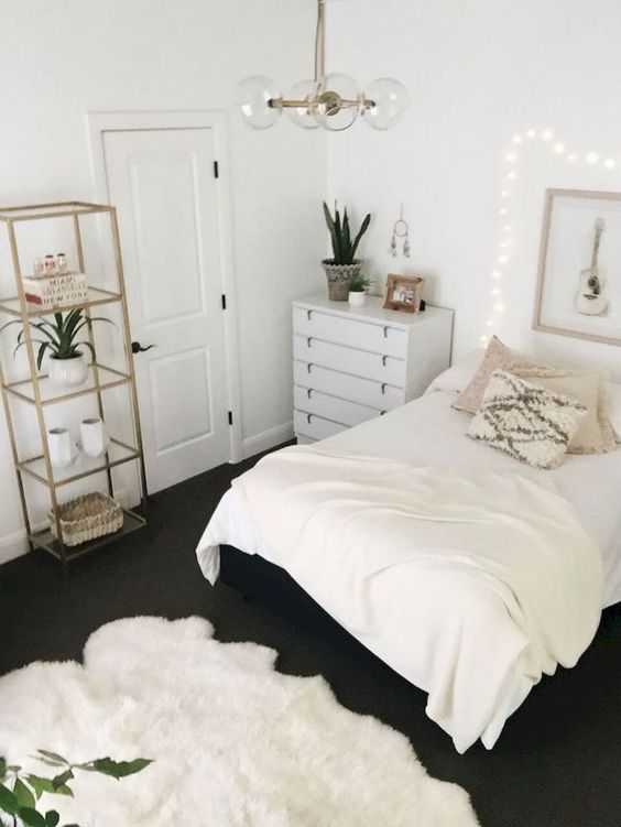 Dormitorios en blanco y dorado