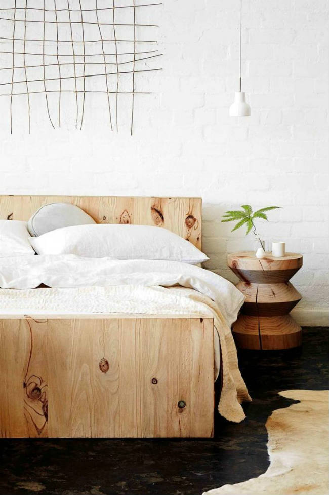 Dormitorios en blanco y madera