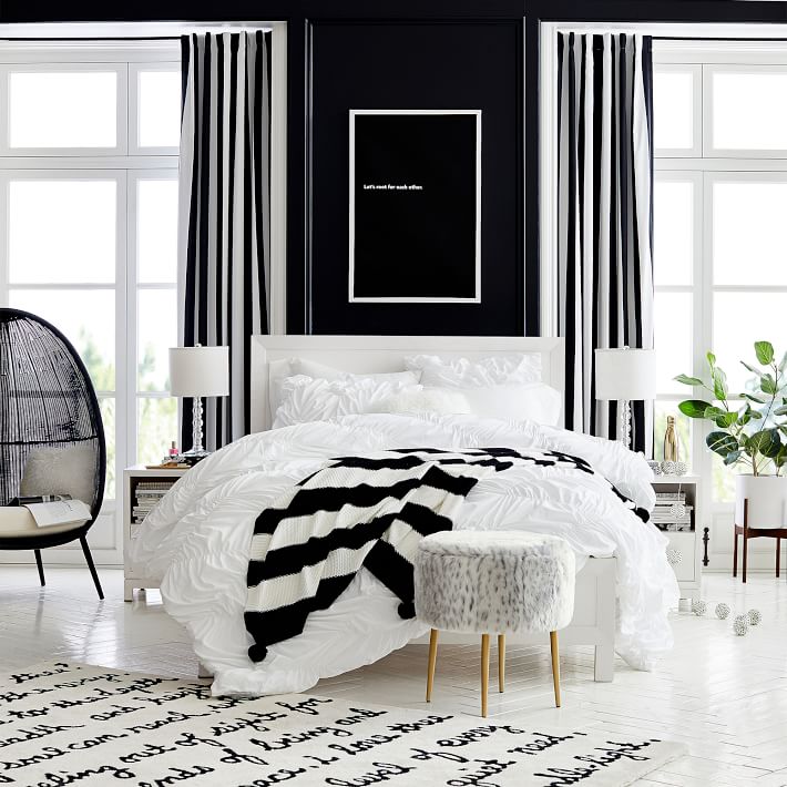 Dormitorios en blanco y negro