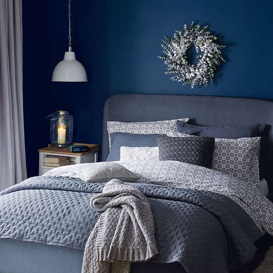 Dormitorios azules y gris