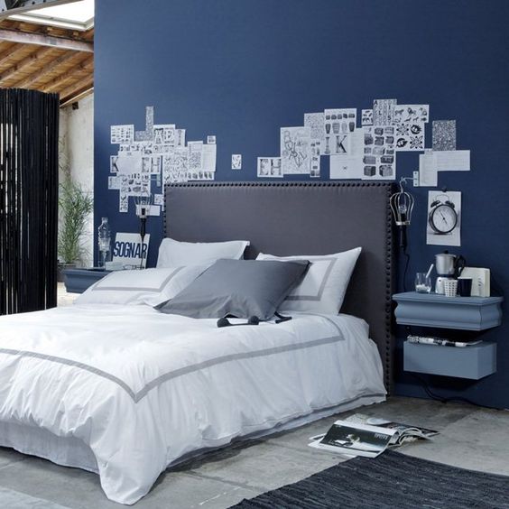 Dormitorios azules y gris