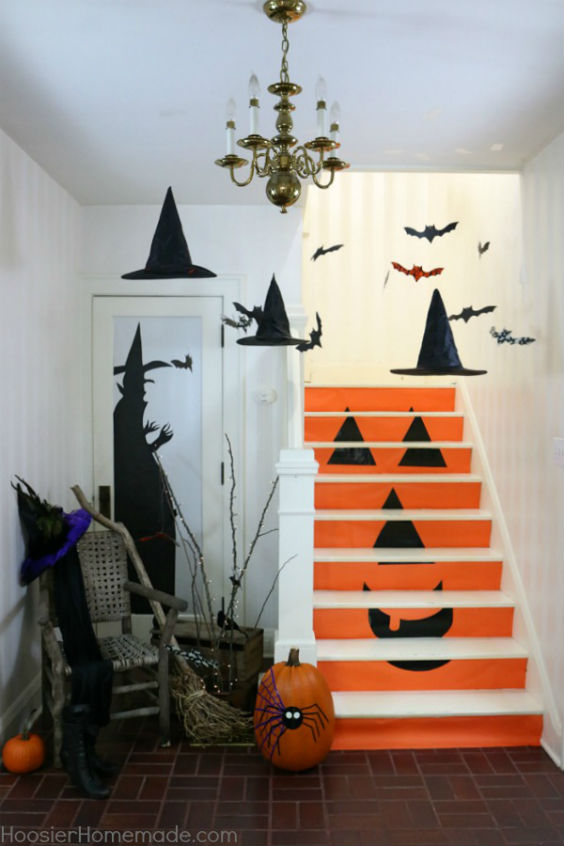 Decoración escaleras Halloween