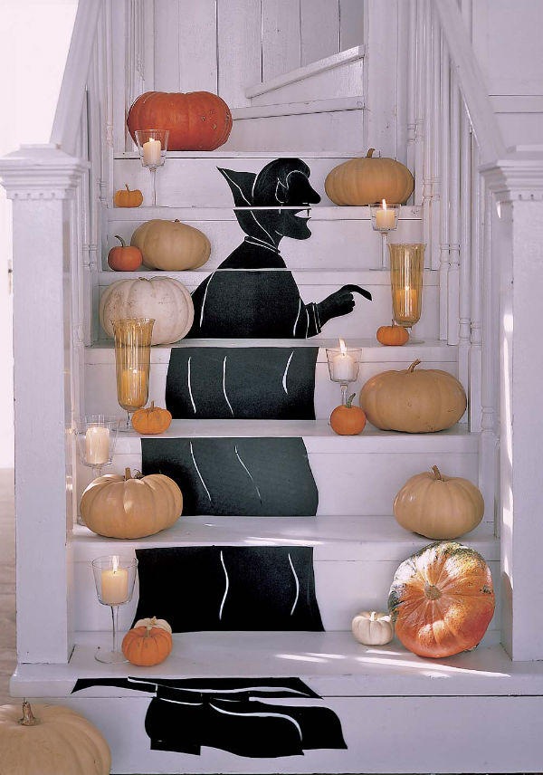 Decoración escaleras Halloween