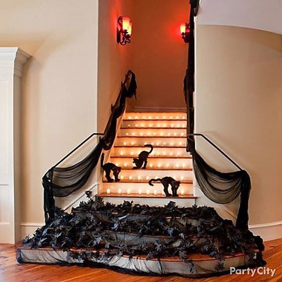 Decoración escaleras Halloween 