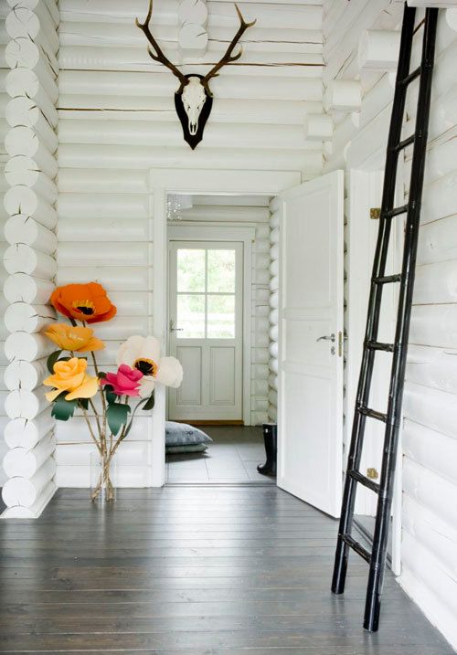 Decorar con flores de papel el recibidor