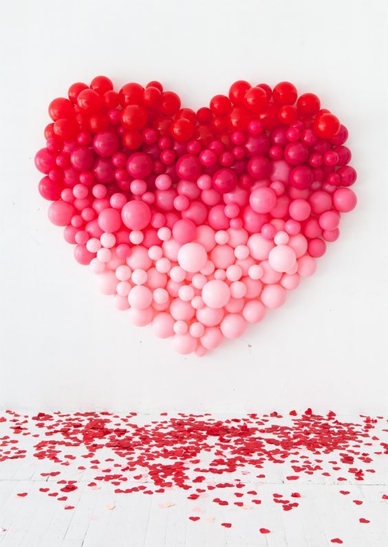 Decoración con globos San Valentín