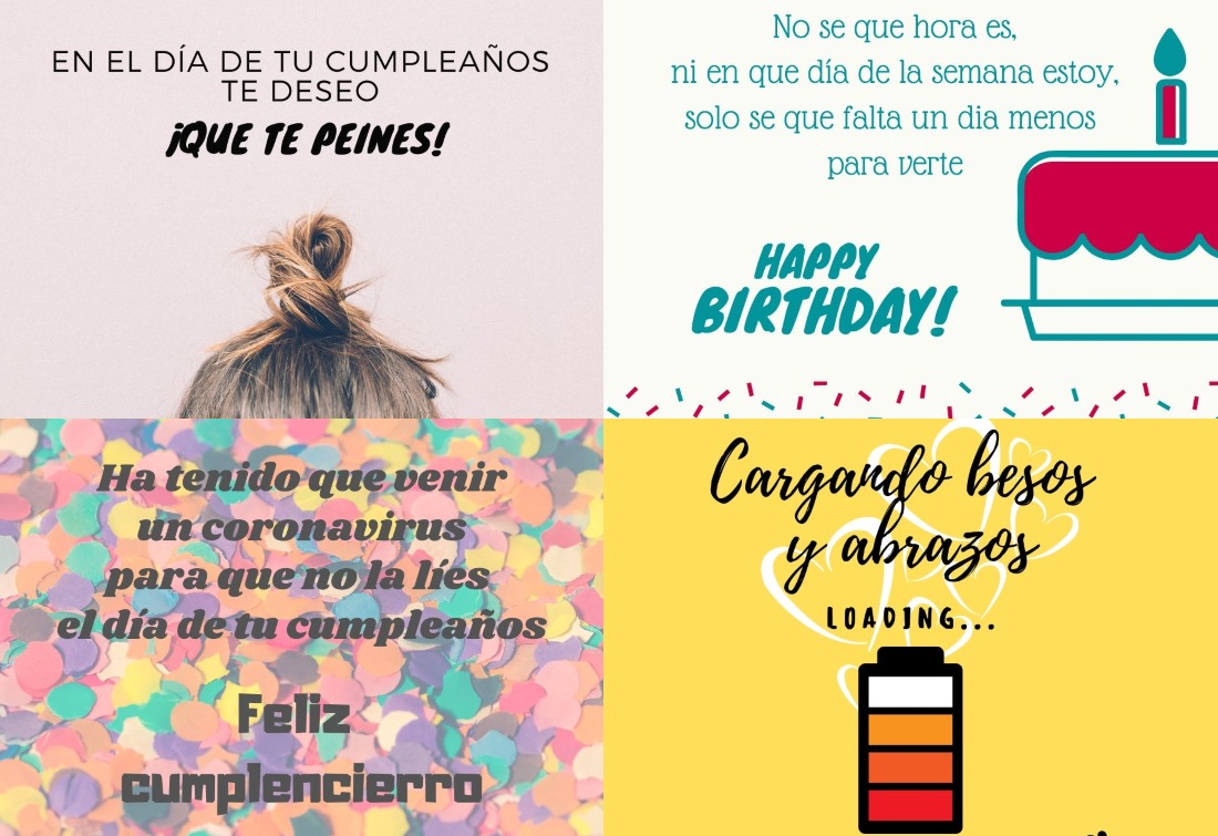 Imágenes para felicitar cumpleaños en cuarentena