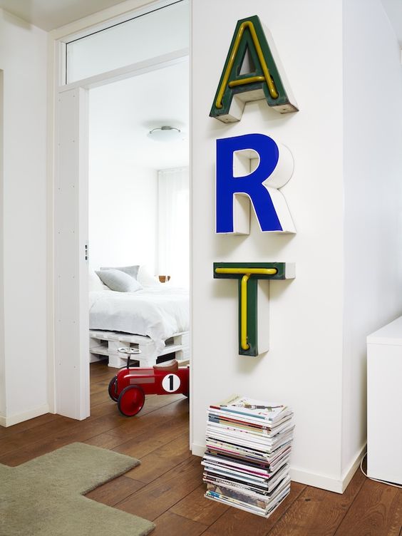 Letras corpóreas decoración