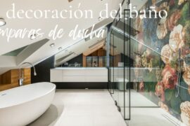 La decoración del baño y la mampara de ducha
