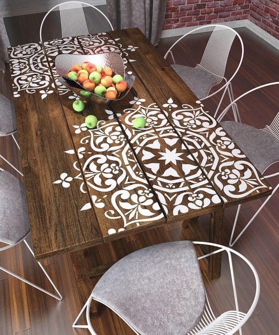 Muebles decorados con mandalas