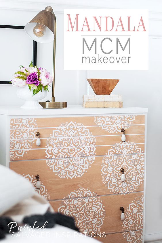 Muebles decorados con mandalas