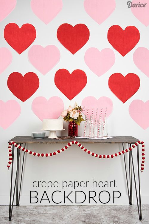 Manualidades de papel crepé para San Valentín