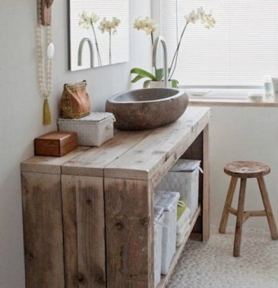 Mueble baño fabricado con palets, fotos, ideas