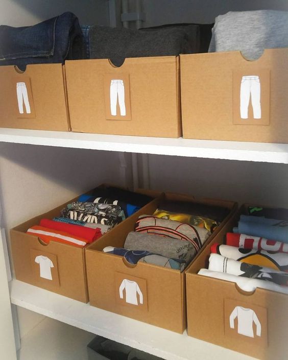 Organizar armarios con cajas