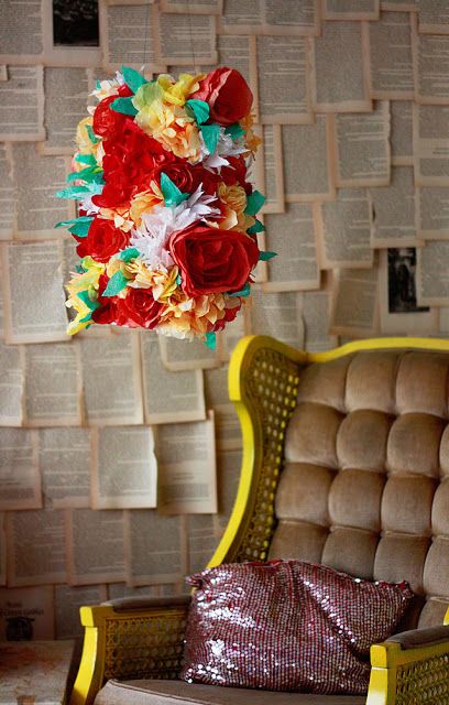 Pantallas decoradas con flores DIY