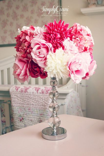Pantallas decoradas con flores DIY