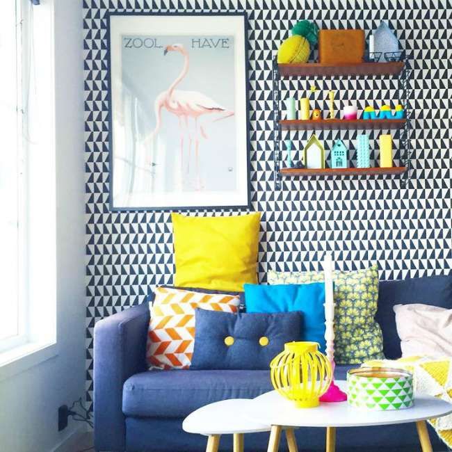 Salones decorados con papel pintado