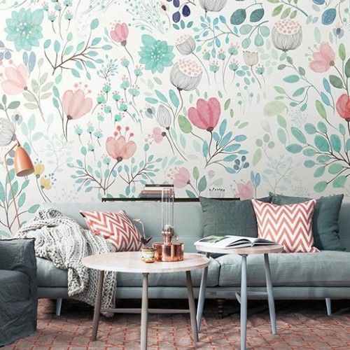 Salones decorados con papel pintado