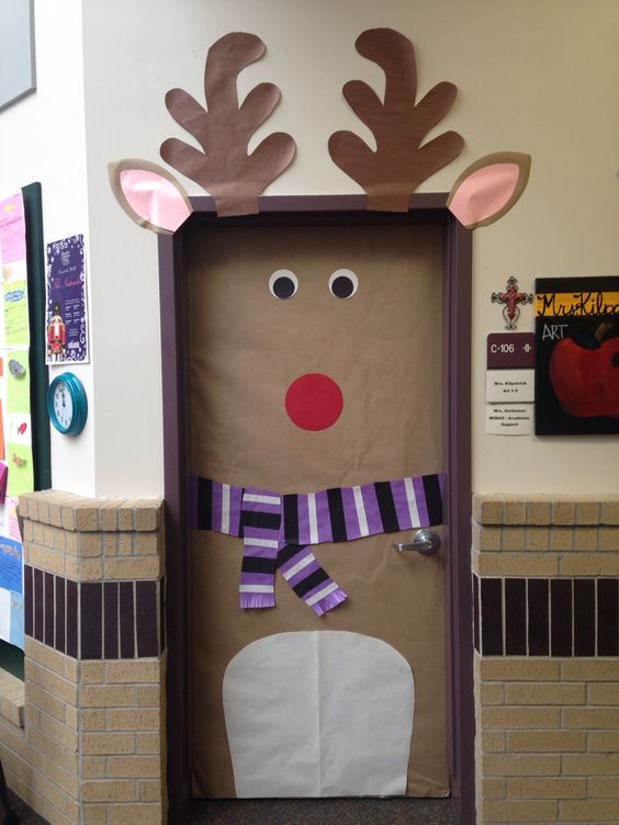 Decorar puertas de Navidad colegio