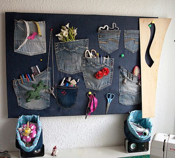 Organizadores de pared con jeans