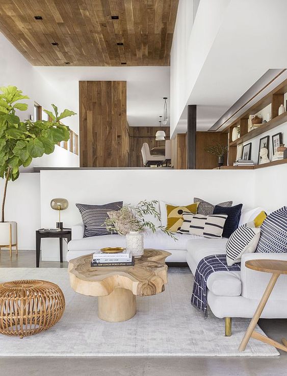 Salones en blanco 30 Fotos que te servirán de inspiración - Salon Blanco MaDera 3