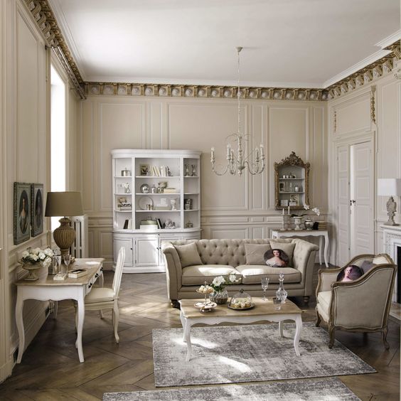decoración salón vintage clásica