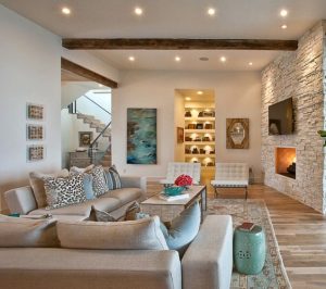 Diez salones con pared de piedra. Decofación hogar, Decoralia.es