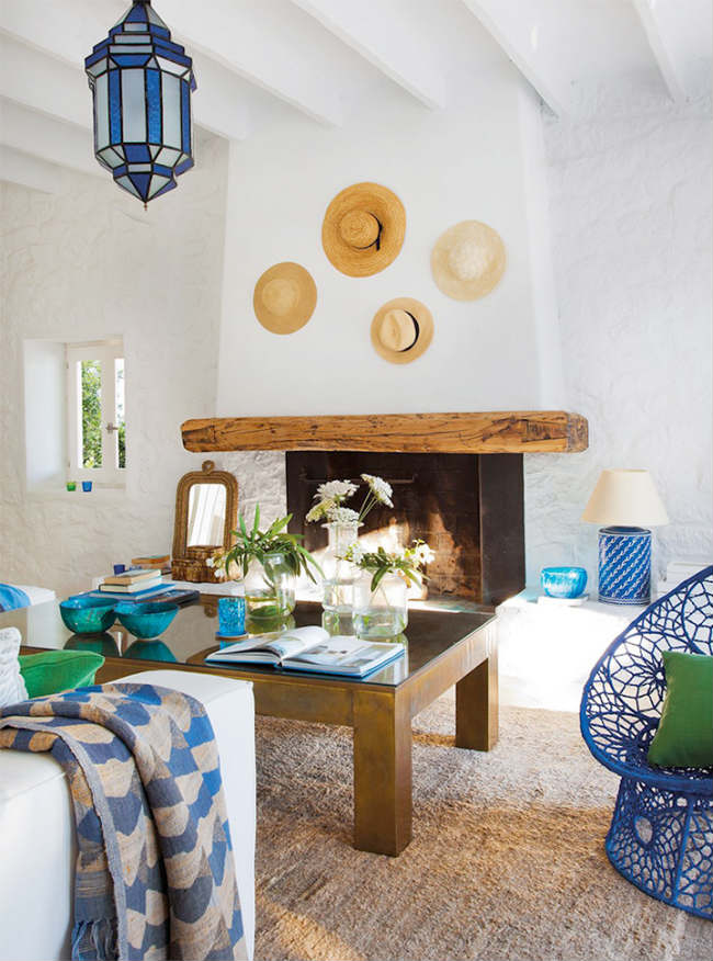 Decorar paredes con sombreros