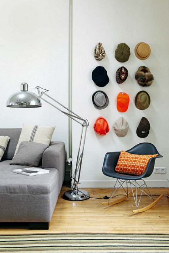 Decorar paredes con sombreros